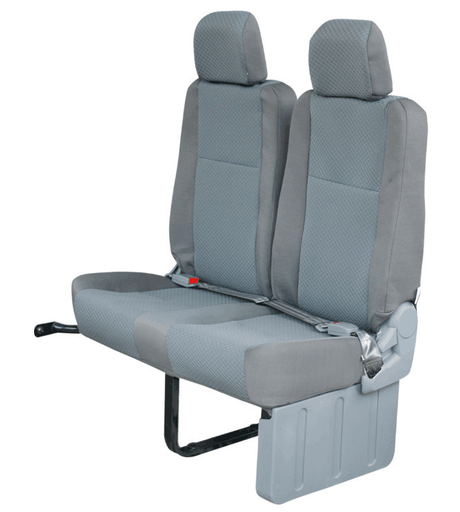 Luxury Toyota Van Hiace Bus Seats Densitas Tinggi Bahan spons Warna abu-abu