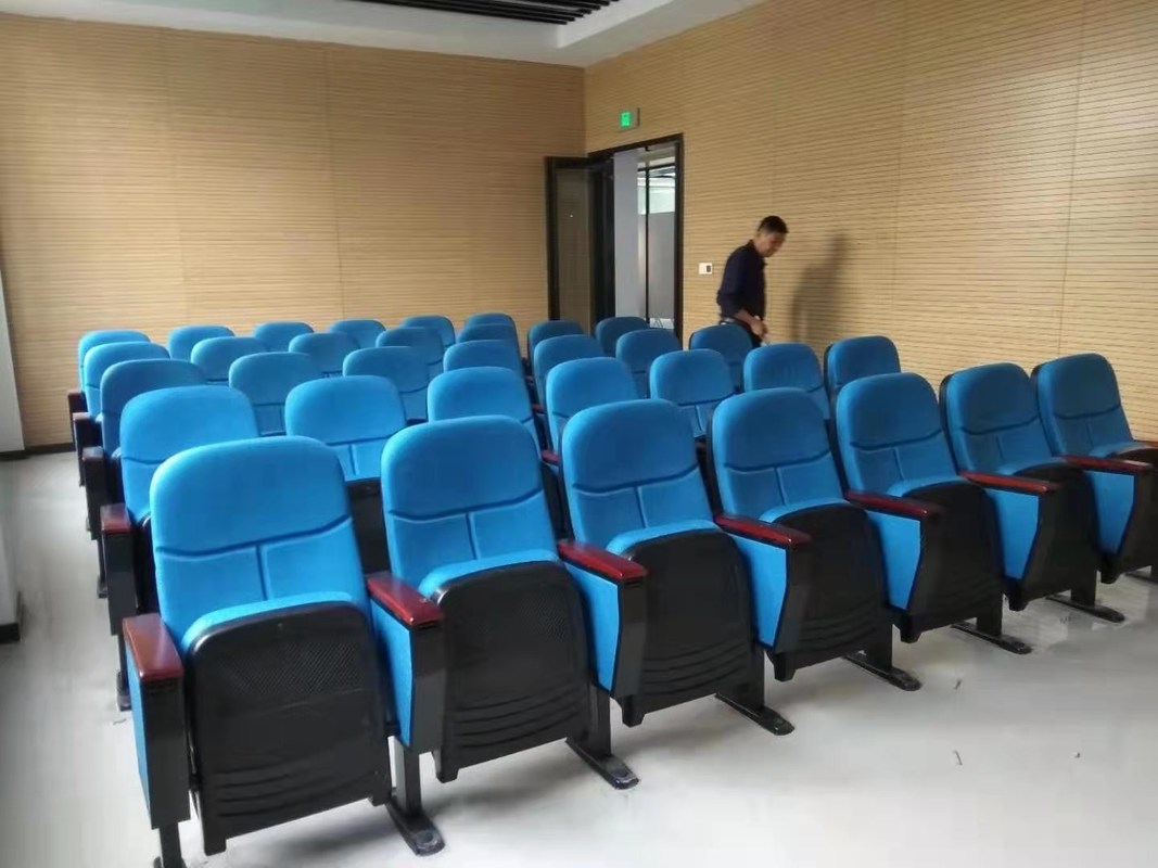 Tutup Kain Tekstil Kursi Auditorium, Kursi Stadion Memorial Warna Biru