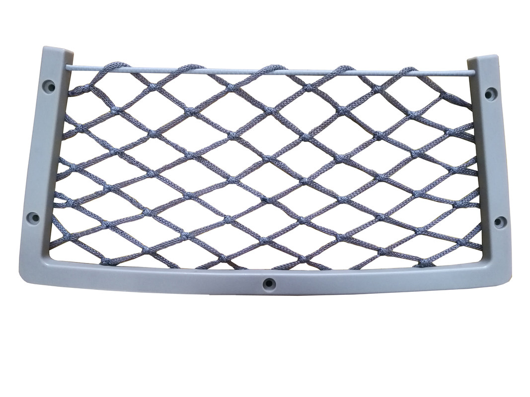 Black Color Bus Seat Accessories Magazine Net Mesh Bag Kekuatan Tinggi