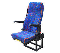Floor Mounted Folding Bus Seat Strong Steel Frame